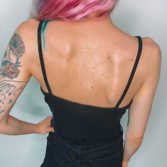 Divided H&M Black Crop Tank Top - Picture 3 of 5